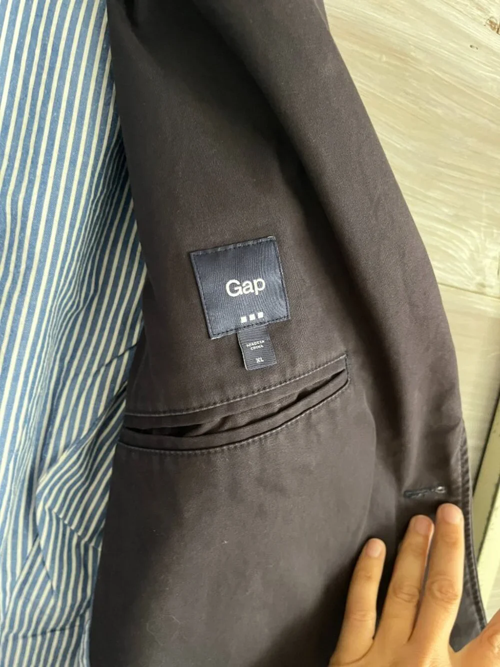 Gap Mens Classic Cotton Blazer Navy XL
